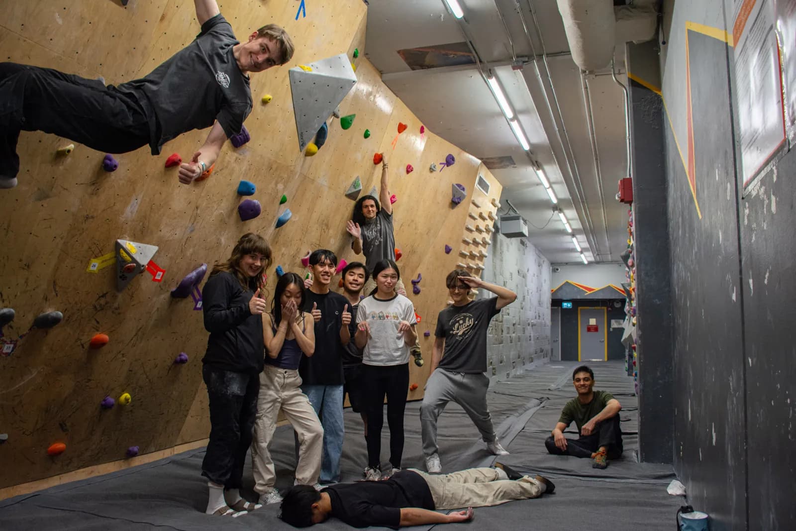 End of year competition at the basement wall.