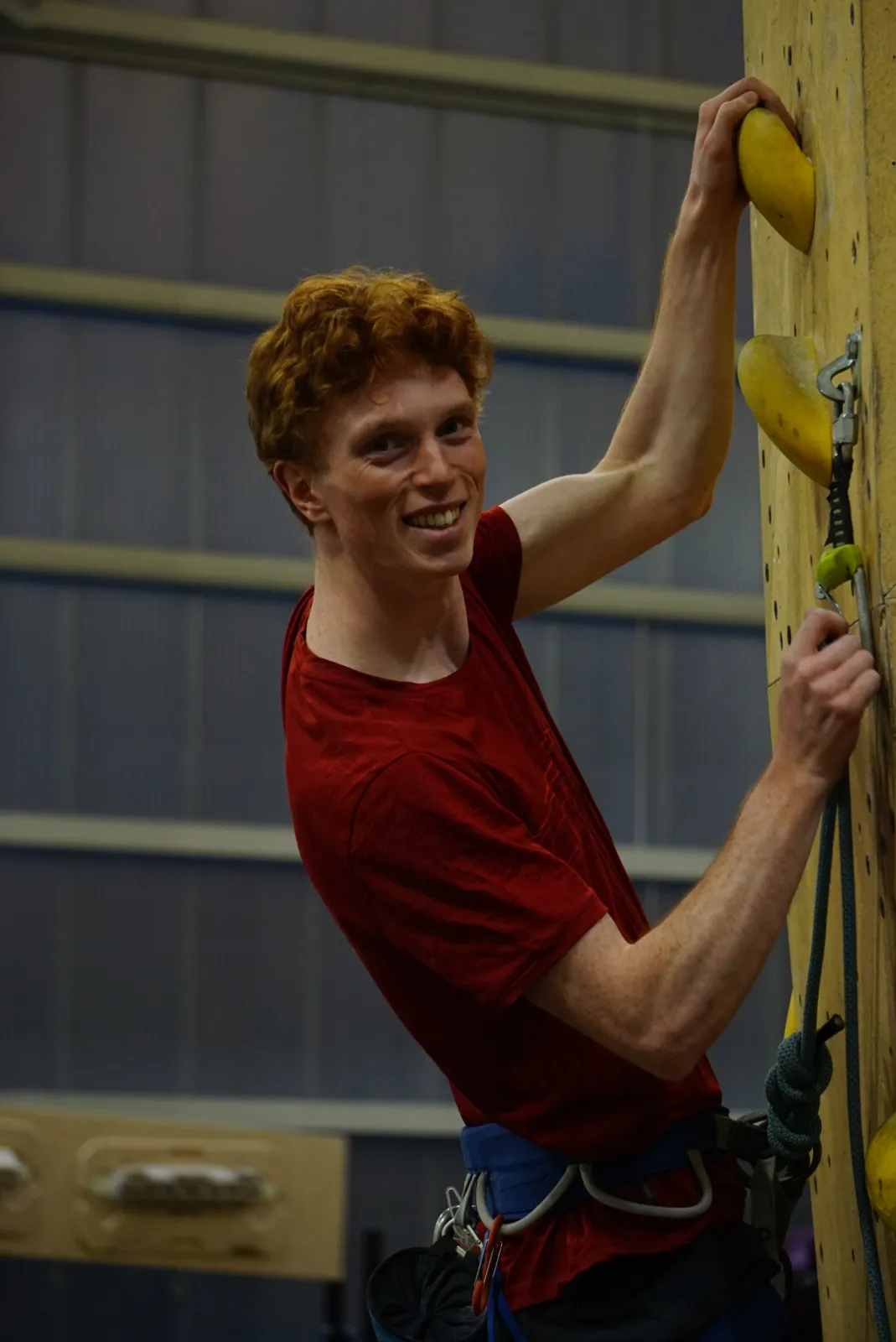 Rope climbing at Rocky.