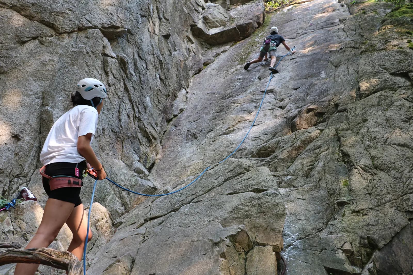 Lead climbing at squamish.